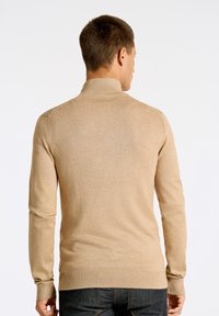 Lindbergh HALF ZIP L/S - Neule - sand mel