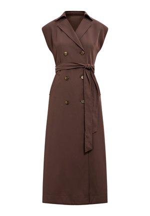 Forever New, ELSA SLEEVELESS TRENCH MIDI DRESS - Robe chemise - chocolate