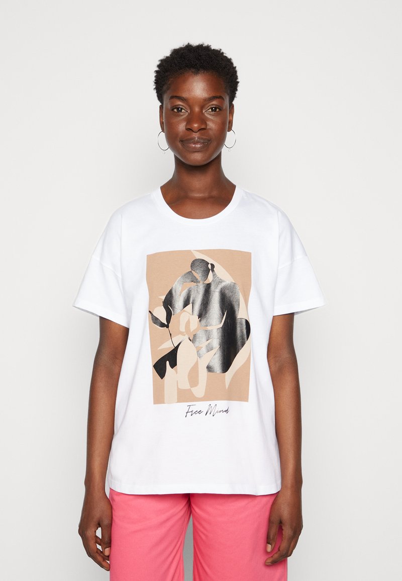 Damen T-Shirts | Kaffe DORA T-Shirt print optical white/weiß - IJ68189 Damen T-Shirts | Kaffe DORA T-Shirt print optical white/weiß - IJ68189