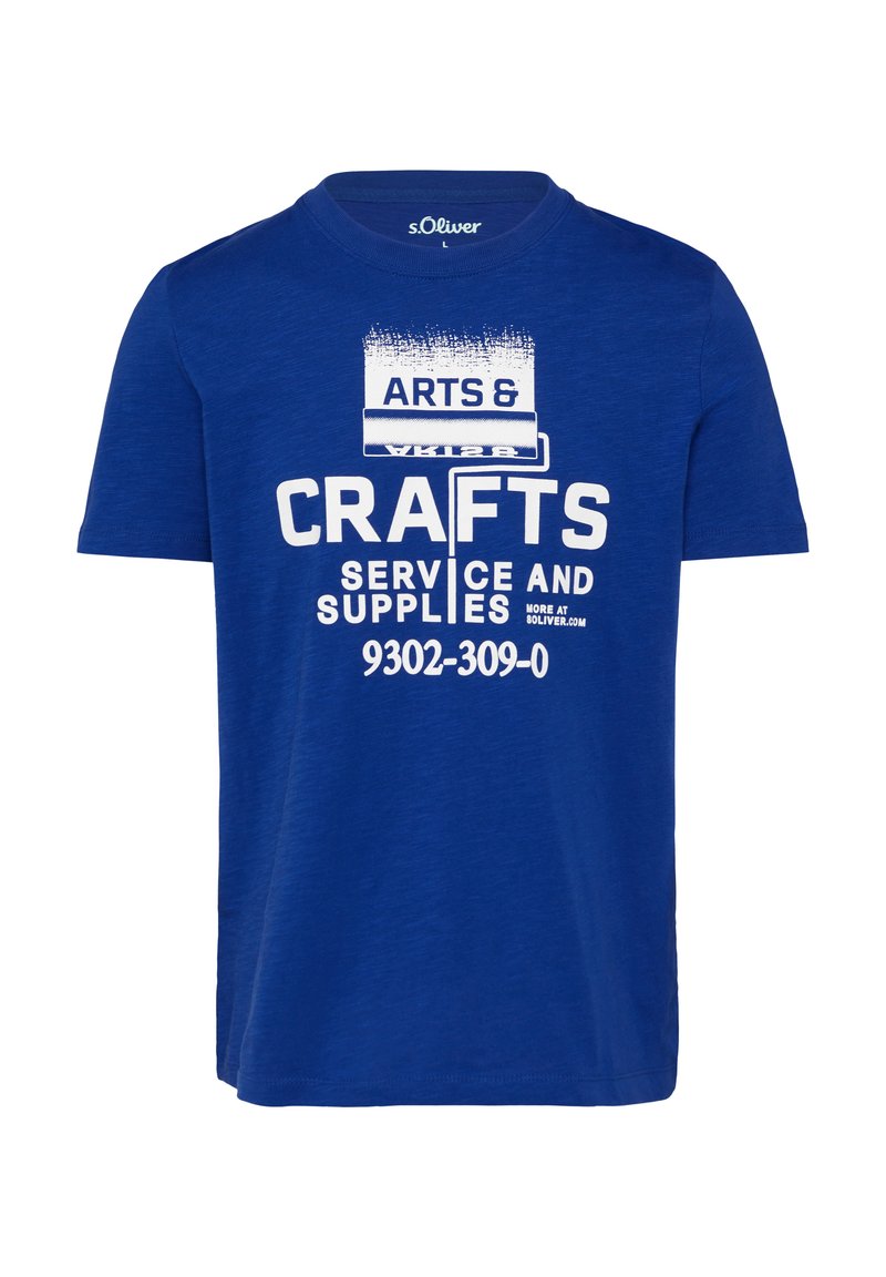 s.Oliver T-shirt print donkerblauw