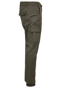 Urban Classics AOP GLENCHECK CARGO JOG PANTS - Cargobyxor - olive