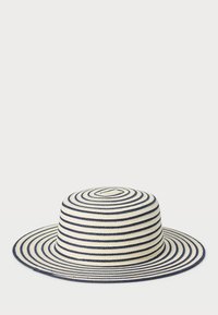 Lauren Ralph Lauren STRIPED STRAW BOATER HAT - Hat - cream/navy