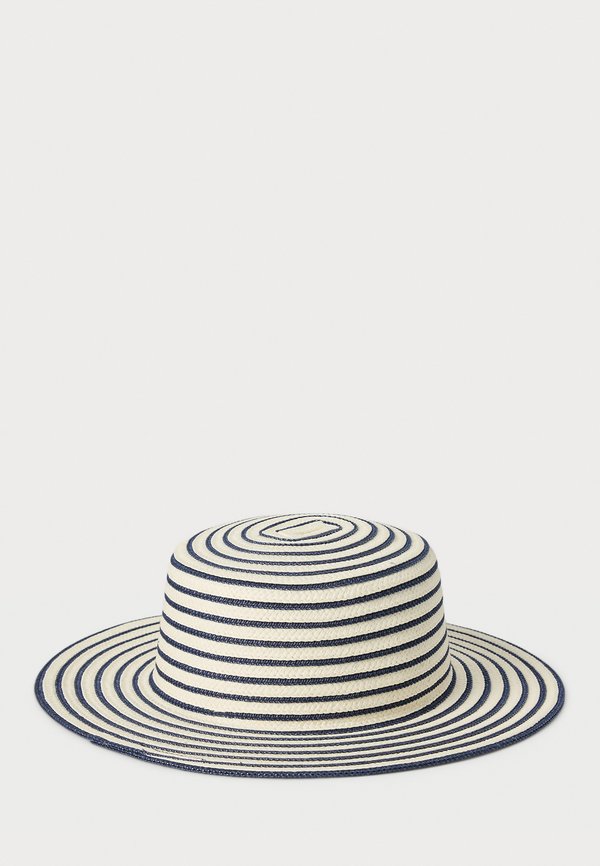 STRIPED STRAW BOATER HAT - Hat2