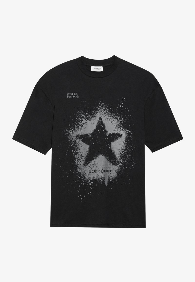 YOURTURN T-shirt print zwart YOURTURN T-shirt print zwart