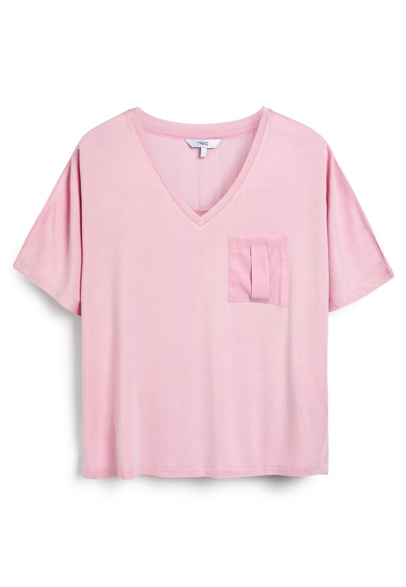 Next T-shirt basic donkerroze