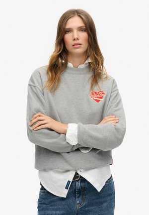 WORKWEAR EMBROIDERED LOOSE CREW - Sweatshirt - grey marl