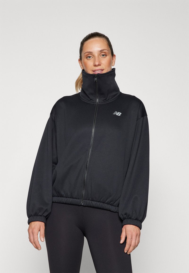 New Balance PERFORMANCE FULL ZIP - Majica s kapuljačom i patentnim zatvaračem - black