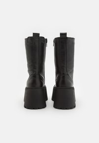 Zign LEATHER - Stivaletti con plateau - black