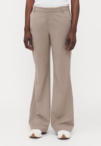 Gina Tricot Tall RELAXED TROUSERS - Trousers - taupe