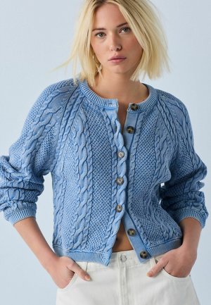 Next, Strickjacke - blue acid wash