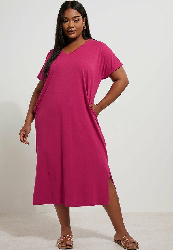 GROWN ON SLEEVE MIDI - Jerseykleid