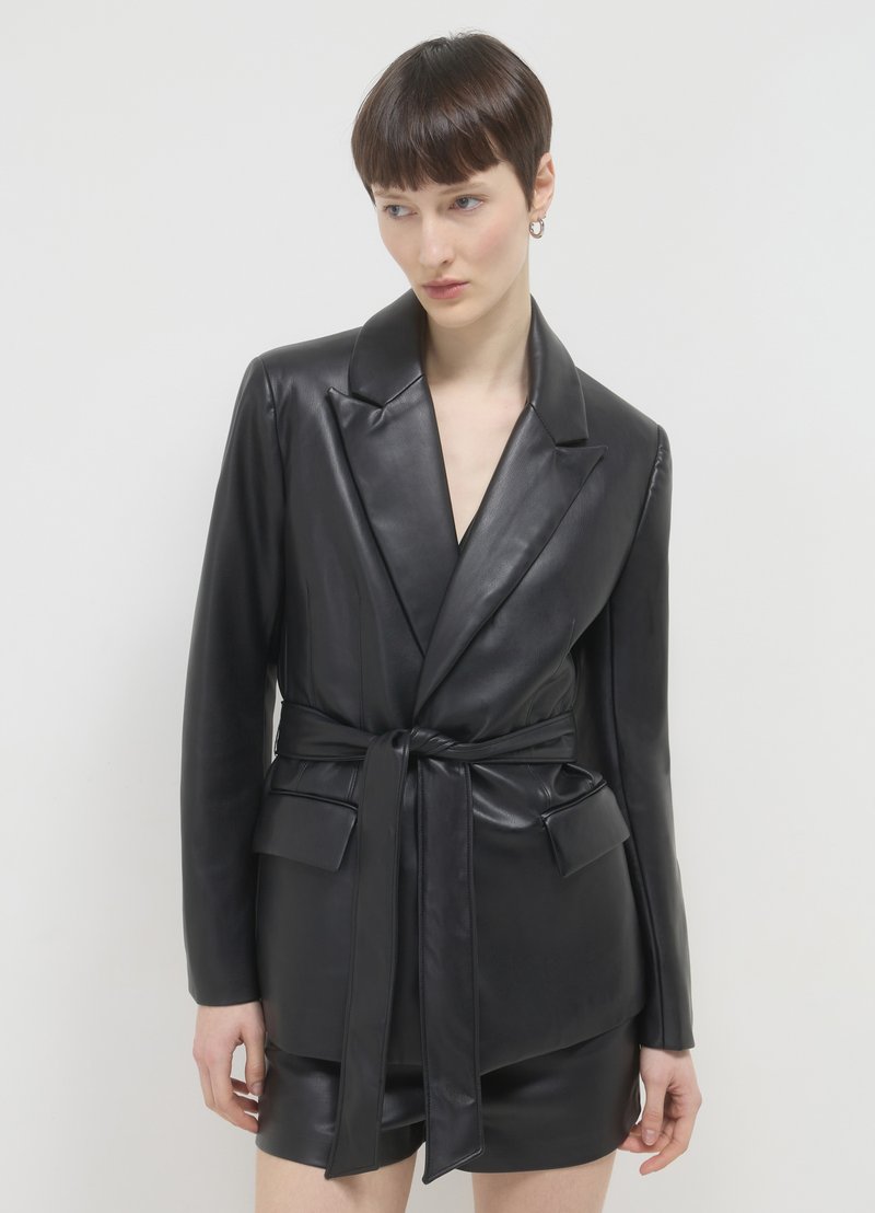 Calliope Veste en similicuir - ultrablack