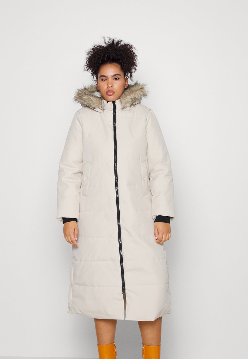 Vero Moda Curve VMADDISON LONG COAT Classic coat oatmeal/offwhite
