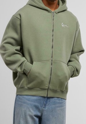 Sweater met rits - green
