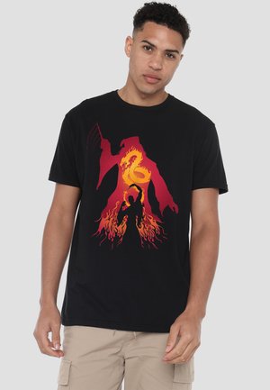 Cotton Soul, HARRY POTTER FIERY DUMBLEDORE VS. VOLDEMORT - Print T-shirt - black