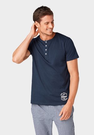 TOM TAILOR Pyjamashirt - blue-dark-solide