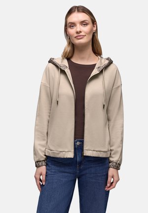 Felpa con zip - beige