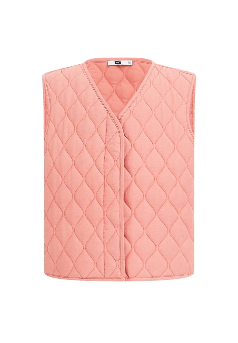 WE Fashion Bodywarmer gemêleerd donkerroze