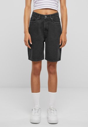 Denim shorts - black