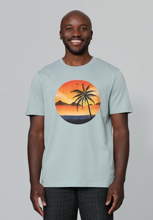 SUNSET ON PALM  - T-Shirt print - aloe