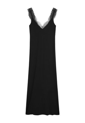 Massimo Dutti, FLOWING LINGERIE MIDI DRESS - Chemise de nuit / Nuisette - black