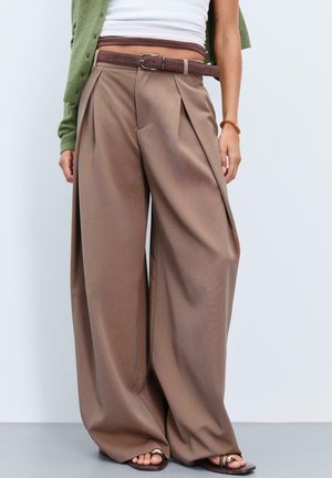 Stoffhose - mottled light brown