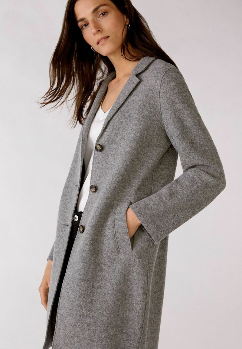 Damen Parkas | Oui MAYSON AUS GEKOCHTER WOLLE Klassischer Mantel grey/grau - ZD53049 Damen Parkas | Oui MAYSON AUS GEKOCHTER WOLLE Klassischer Mantel grey/grau - ZD53049