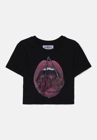 Fiorucci MOUTH CROPPED - Print T-shirt - black