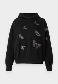 EXCLUSIVE TALON EMBELLISHED HOODIE - Sweatshirt - black