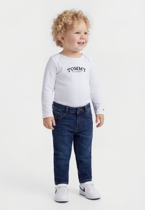 Tommy Hilfiger LOGO JERSEY LONG SLEEVE BODYSUIT - Μπλούζα με μακριά μανίκια - white