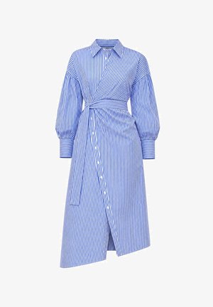 Touché Privé, DRAPED POPLIN DRESS - Robe chemise - blue