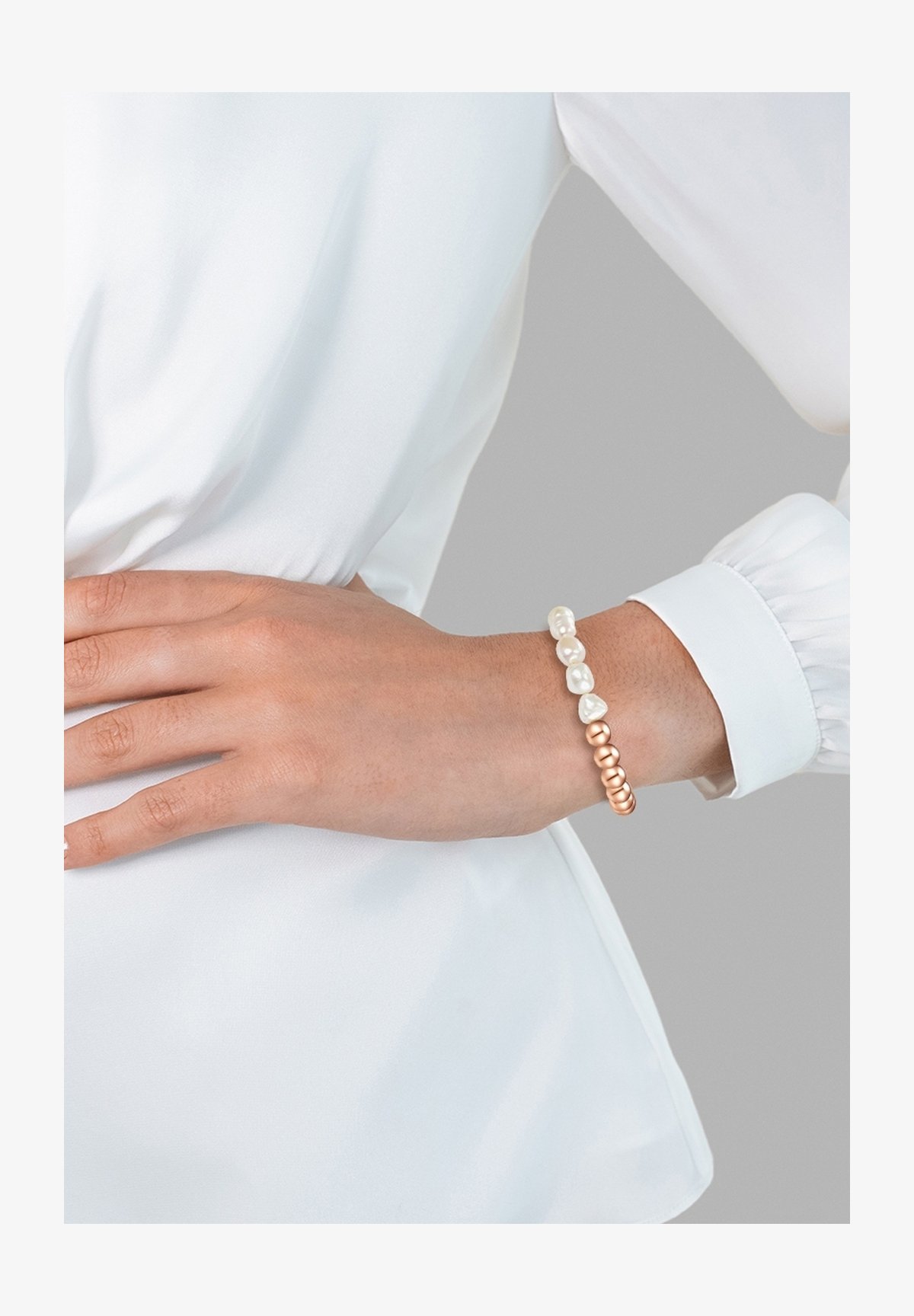 Lulu Jane Bracciale A Giri Multipli Donna – Ottone Lucido Con Cristalli Blu, Rosa E Turchese – Collezione CHIARA