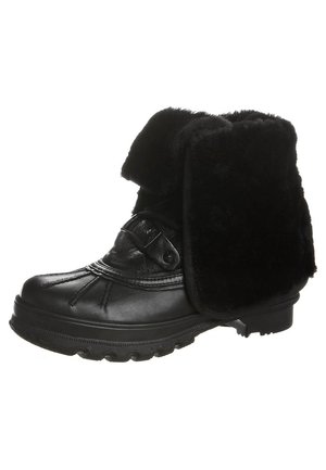 Šněrovací vysoké boty - black