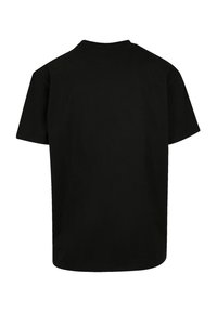 Black short-sleeve T-shirt with a crew neck, made of smooth cotton fabric, featuring a simple, unembellished design.