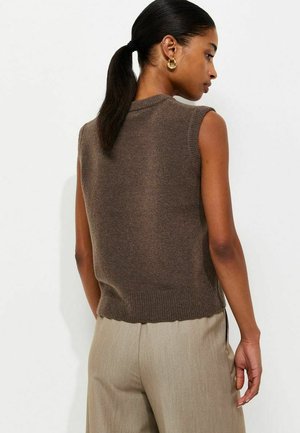 New Look, DARK MIDWEIGHT MEET THE JEAN TABARD VEST - Trui - mink