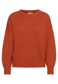 ICHI Stickad tröja - orange