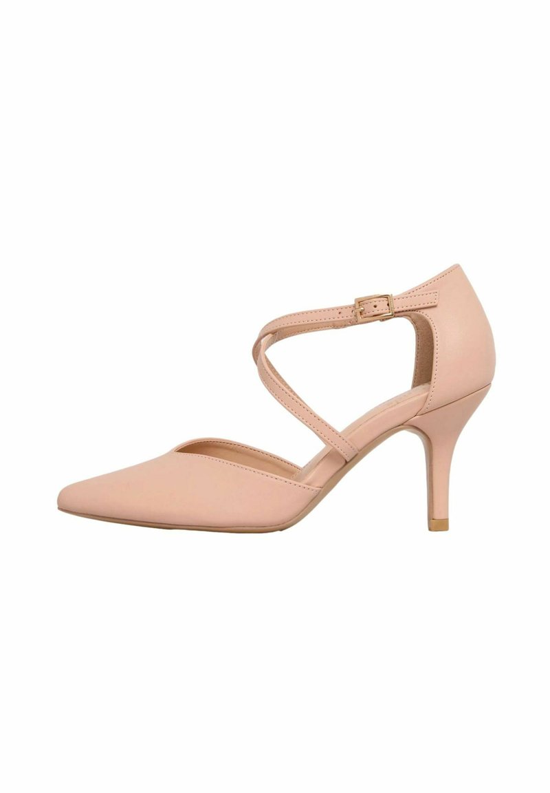 Friends Like These WIDE FIT - CROSS STRAP MID STILETTO COURT - Klasické lodičky na opätku - nude