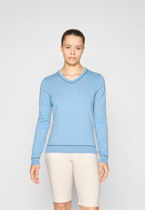 KICKI V NECK SWEATER - Trui - tranquil blue/atlanta blue
