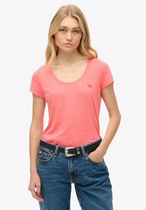SCOOP NECK - T-shirt print - sugar coral