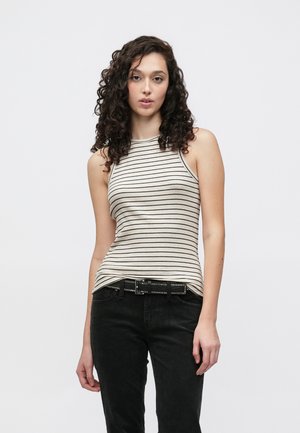 SLFANNA O NECK TANK - Débardeur - oatmeal/black