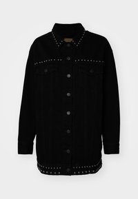 OVERSIZED STUDDED ICON HEMLSLEY - Denim jacket - black