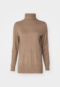 ONLIBI LONG SLIT ROLLNECK - Jersey de punto - malt ball