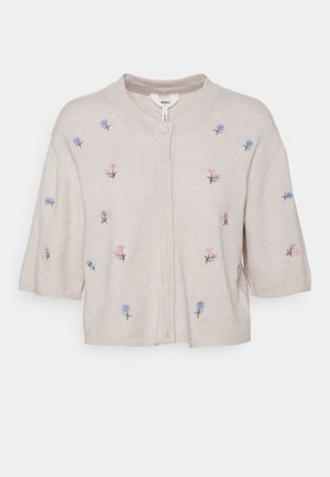 OBJOLENKA - Cardigan - silver gray detail/melange
