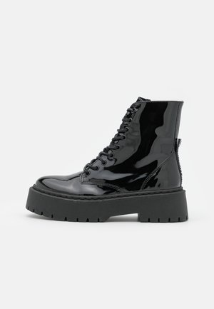 Bottines à lacets - mottled black