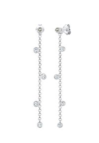 Elli SPARKLING BASIC GEO - MIT KRISTALLEN VON SWAROVSKI® - Ohrringe - silberfarben