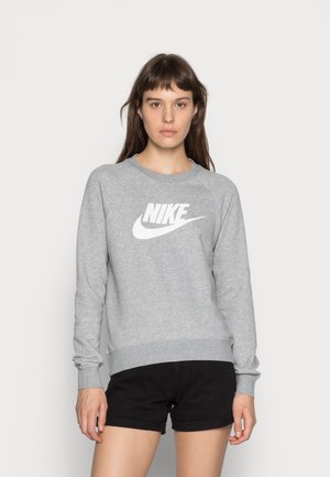 Nike Sportswear W NSW ESSNTL CREW FLC HBR - Felpa - grey heather/white