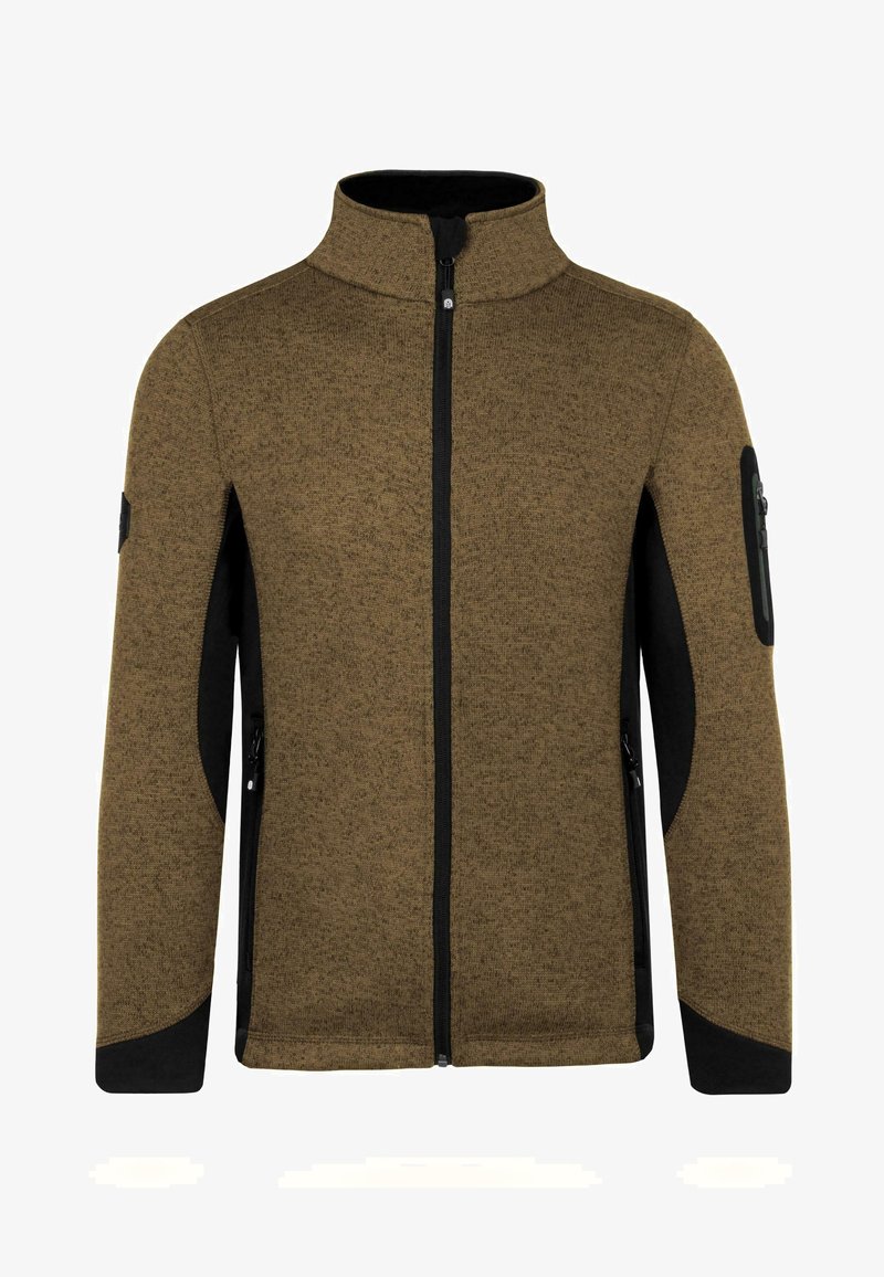 normani Outdoor Sports OUTDOOR ÜBERGANGS STRICKJACKE MIT SEITENTASCHEN - Fleecejacke - beige