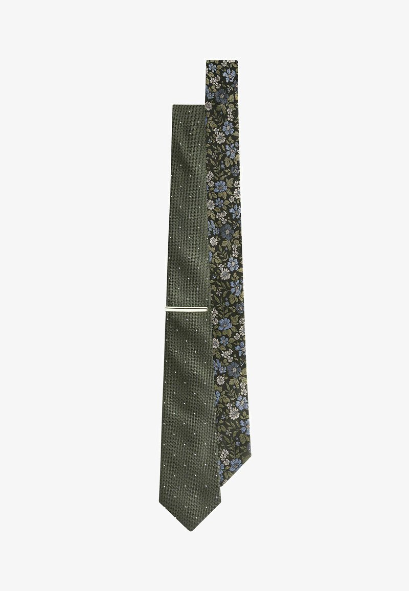 Next TEXTURED WITH 2 PACK REGULAR - Cravată - forest green floral polka dot