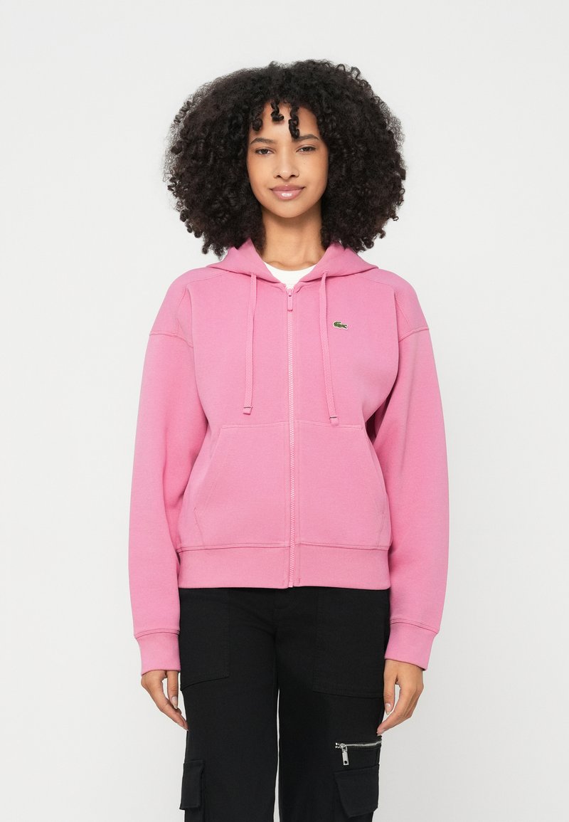 Lacoste Sweater met rits donkerroze Lacoste Sweater met rits donkerroze