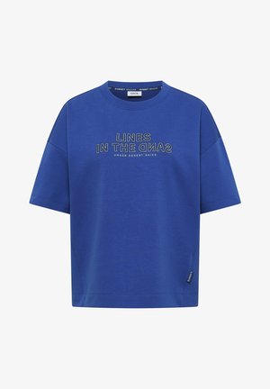 Cecil, KURZARM SWEATSHIRT MIT EMBROIDERY - T-shirts print - deep river blue